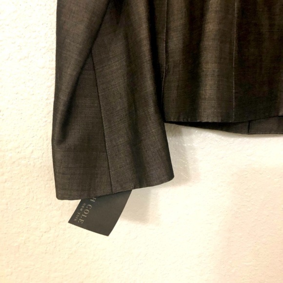 Kenneth Cole‎ bronze metallic silk shantung look slim fit modern blazer Size 2 - Picture 4 of 16
